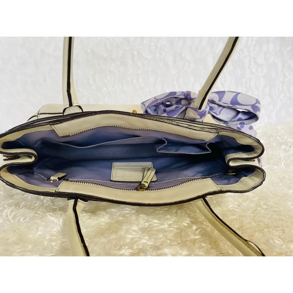 Coach Madeline white leather Shoulder Bag 11553